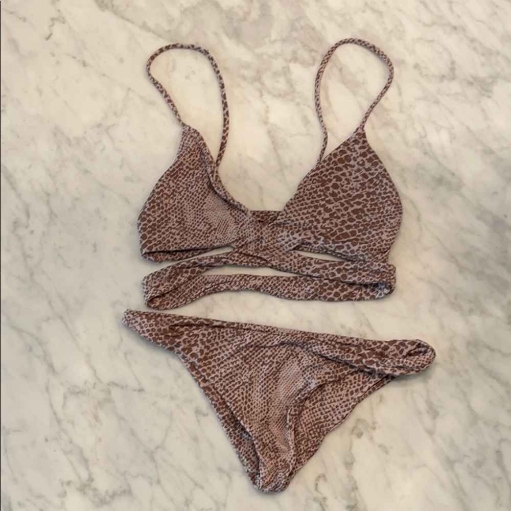 Acacia snakeskin bikini